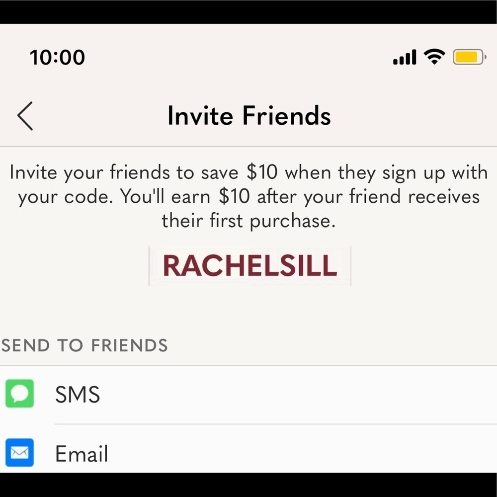 Save $10 off your first purchase on posh! With code: RACHELSILL